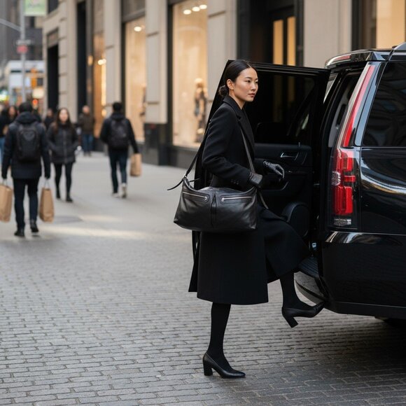 👜 Gucci Leather Weekender Messenger Bag XL Crossbody Travel Tote - Picture 8 of 13